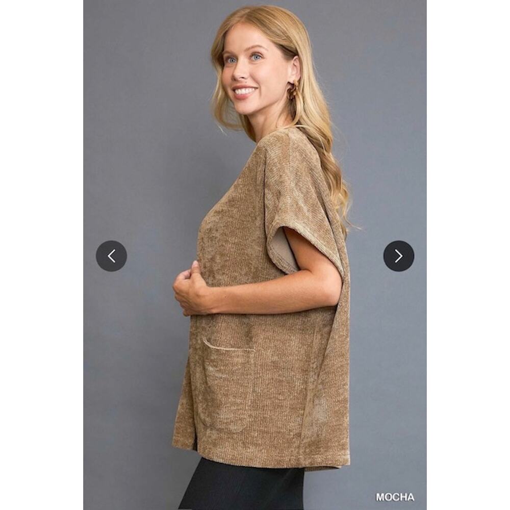 Umgee - Open Front Knit Jacket - Medium - Picture 4 of 6